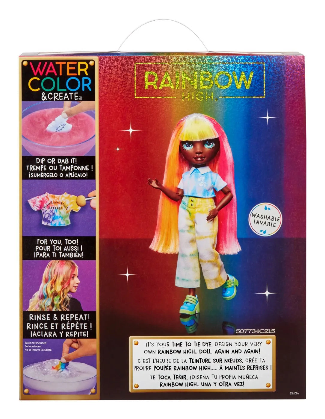 RAINBOW HIGH WATERCOLOR CREATE PAPUSA OCHI VERZI, RAINBOW HIGH
