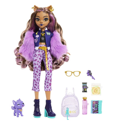 MONSTER HIGH PAPUSA CLAWDEEN WOLF SI CATELUL CRESCENT, MONSTER HIGH