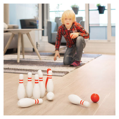 Set de bowling din lemn, BS Toys