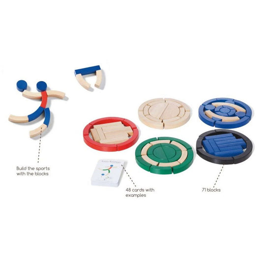 Sporturi, joc de constructie mare din lemn, BS Toys