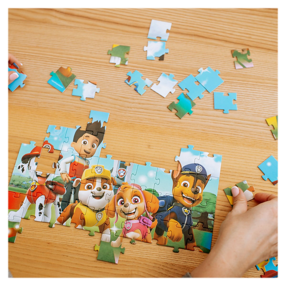 Puzzle Patrula catelusilor, Salvatori curajosi, 60 piese, Dodo Toys