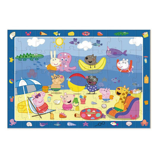 Puzzle de observare Peppa Pig, Vacanta de vara, 50 piese, Dodo Toys