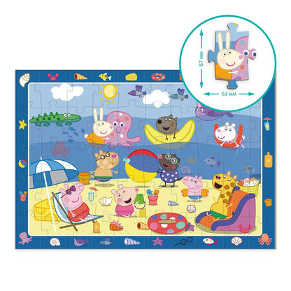Puzzle de observare Peppa Pig, Vacanta de vara, 50 piese, Dodo Toys