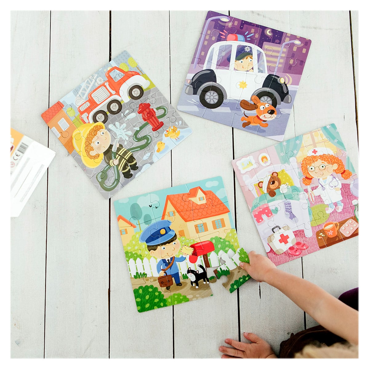 Meserii, puzzle 4 in 1, Dodo Toys