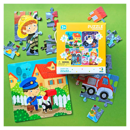 Meserii, puzzle 4 in 1, Dodo Toys
