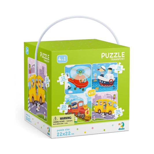 Vehicule, puzzle 4 in 1, Dodo Toys