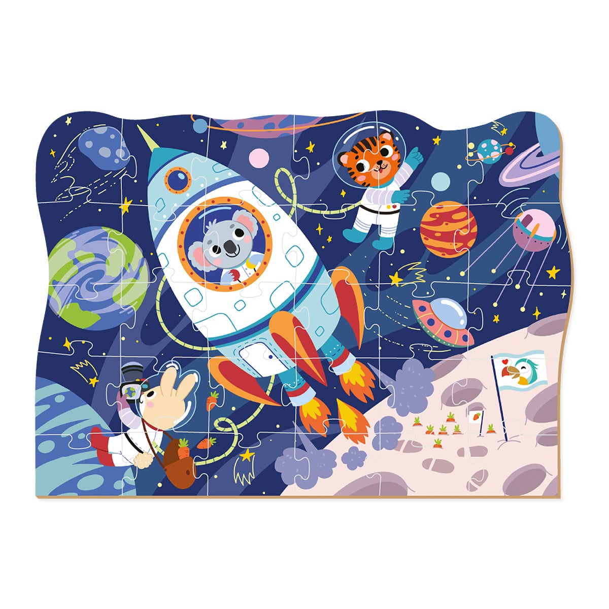 Puzzle educativ, Calatorie prin spatiu, 30 piese, Dodo Toys