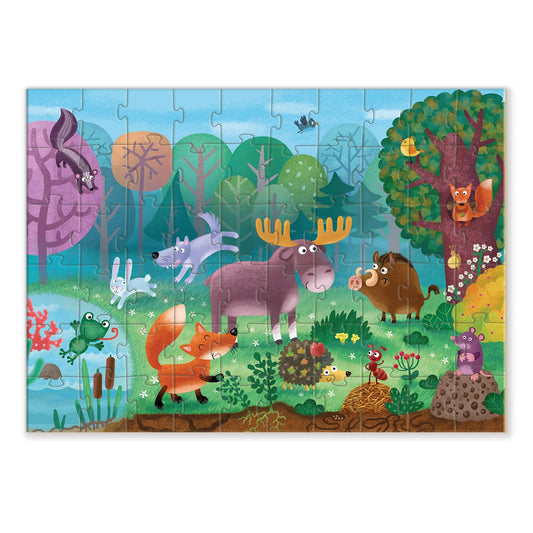 Puzzle 60 de piese, Animalele din Padurea Minunata, Dodo Toys