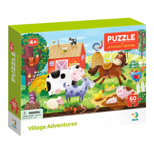 Puzzle 60 de piese, Aventuri la ferma, Dodo Toys