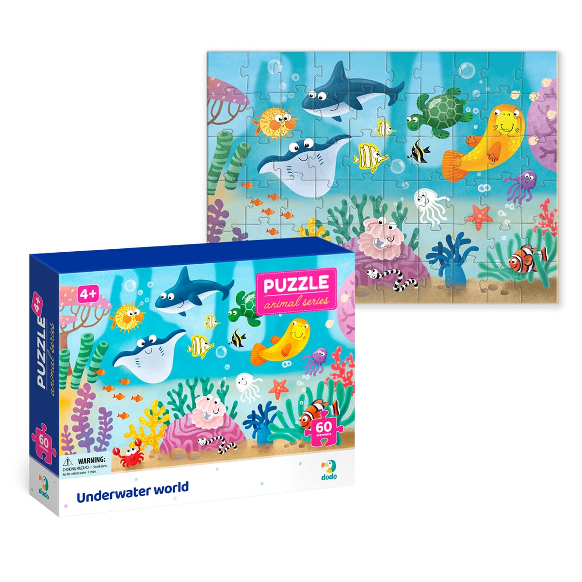 Puzzle 60 de piese, Lumea subacvatica, Dodo Toys