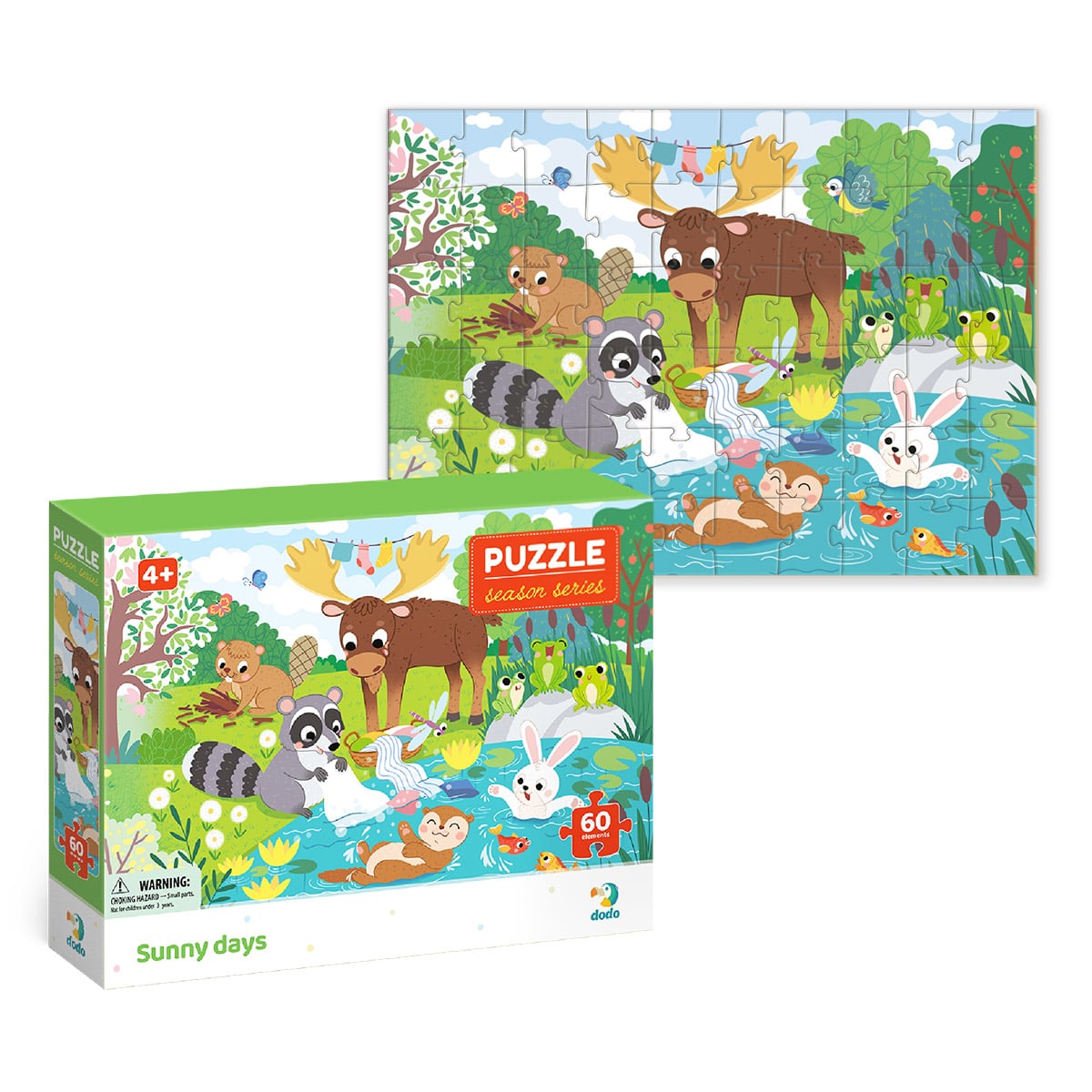 Puzzle 60 de piese, Zile insorite, Dodo Toys
