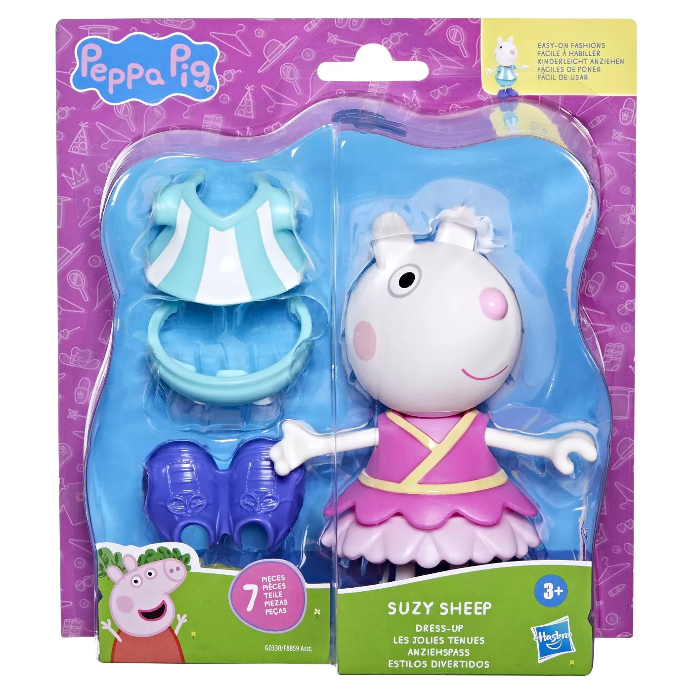 PEPPA PIG SET FIGURINA SI ACCESORII VESTIMENTARE OITA SUZY 15CM, PEPPA PIG