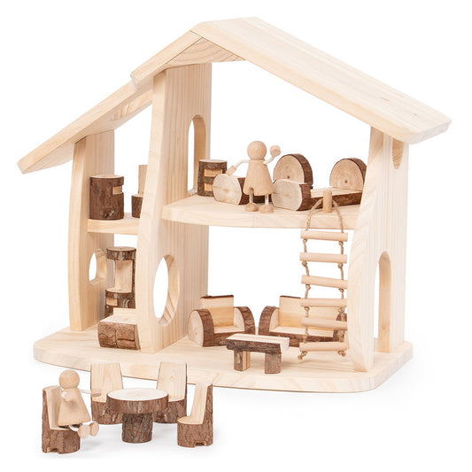 Casuta de papusi cu mobilier Woodlands, Guidecraft