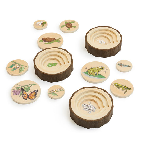 Ciclurile vietii, set 3 puzzle-uri educative, Guidecraft
