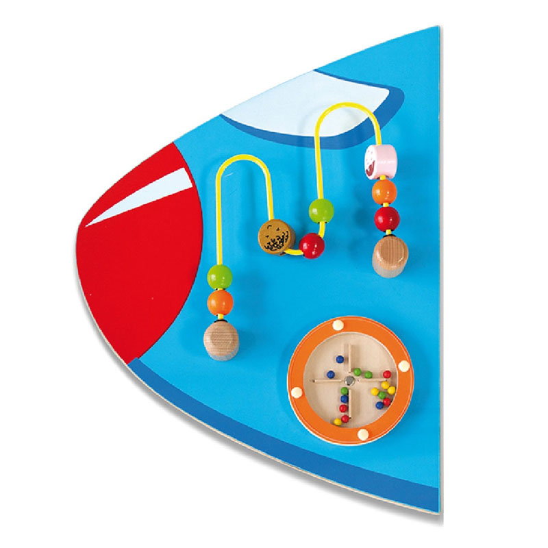 Jucarie de perete multifunctional XXL, Avion, 180 cm, Viga Toys