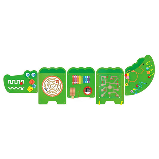 Jucarie de perete multifunctional XXL, Crocodil (187 cm), Viga Toys