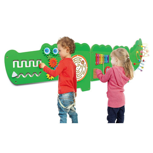 Jucarie de perete multifunctional XXL, Crocodil (187 cm), Viga Toys