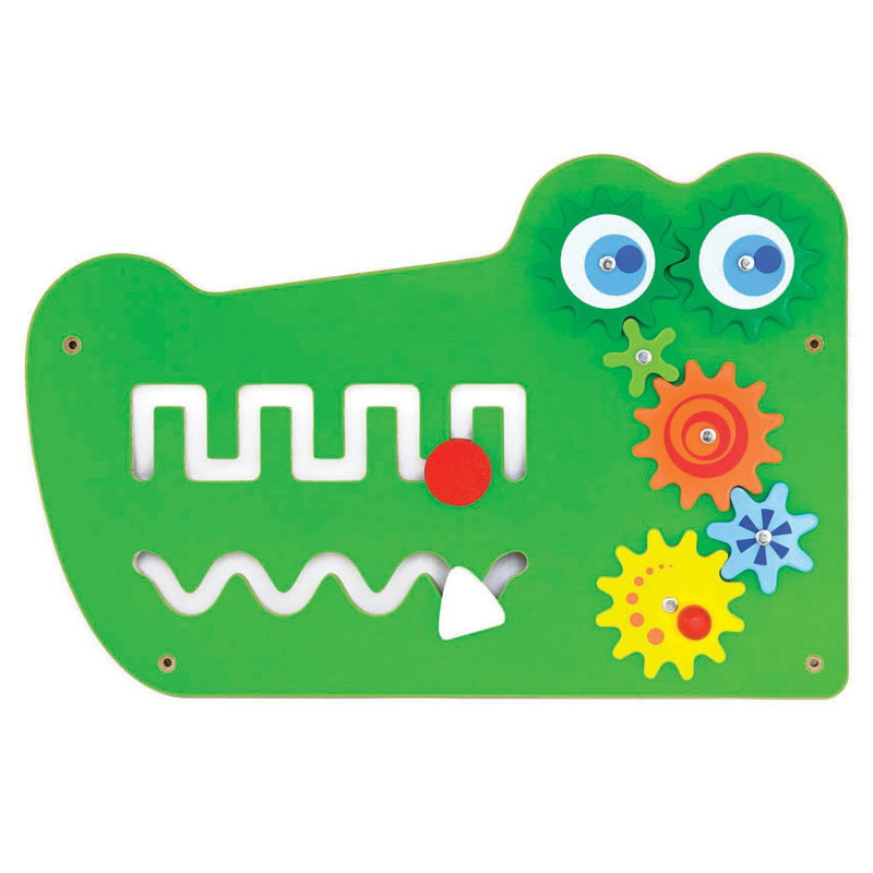 Jucarie de perete multifunctional XXL, Crocodil (187 cm), Viga Toys