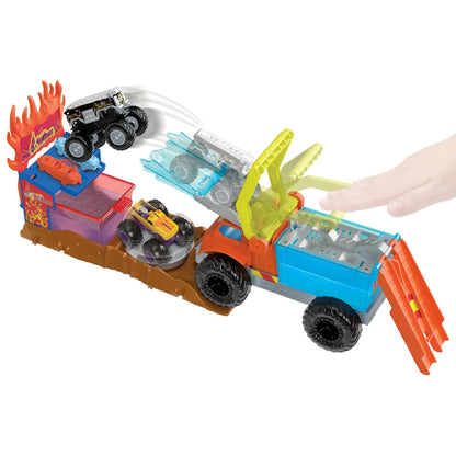 HOT WHEELS MONSTER TRUCK ARENA SMASHERS COLOR SHIFTERS SALVAREA LUI 5ALARM, HOT WHEELS - MONSTER TRUCK