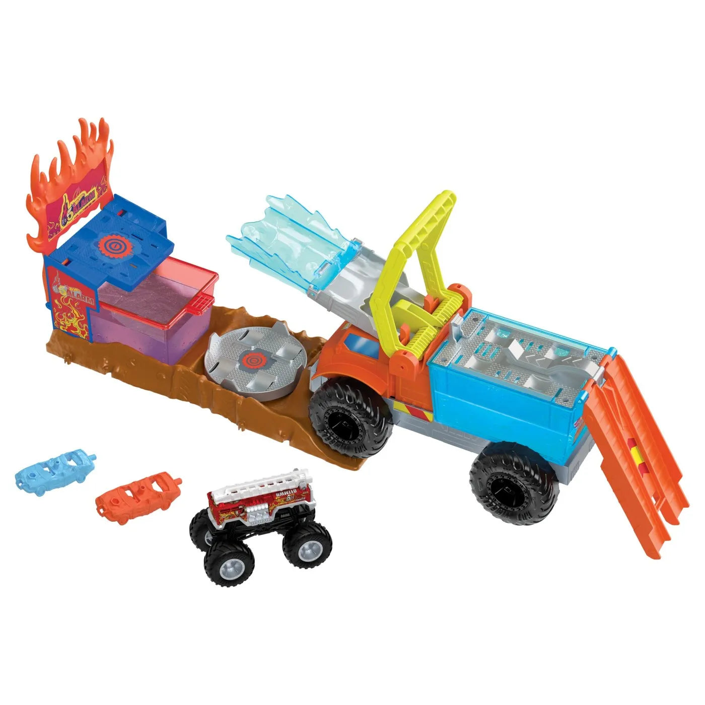HOT WHEELS MONSTER TRUCK ARENA SMASHERS COLOR SHIFTERS SALVAREA LUI 5ALARM, HOT WHEELS - MONSTER TRUCK