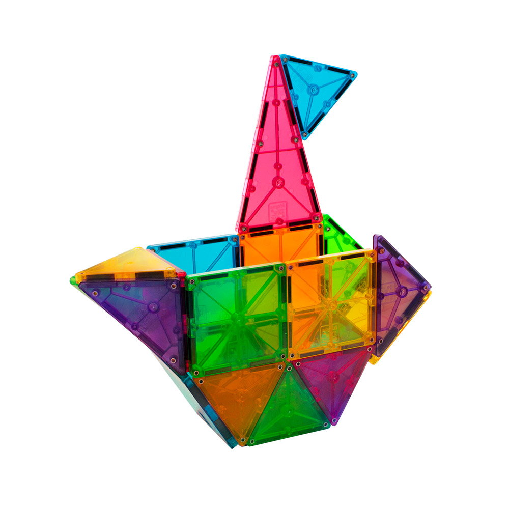 MAGNA-TILES Clear Colors, set magnetic 32 piese, Magna-Tiles