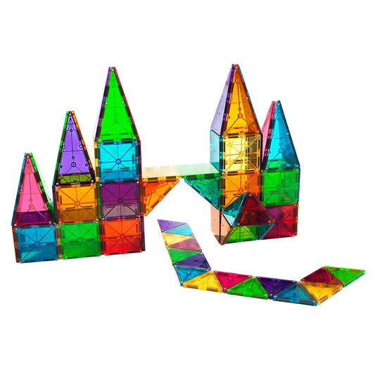 MAGNA-TILES Clear Colors, set magnetic 100 piese, Magna-Tiles