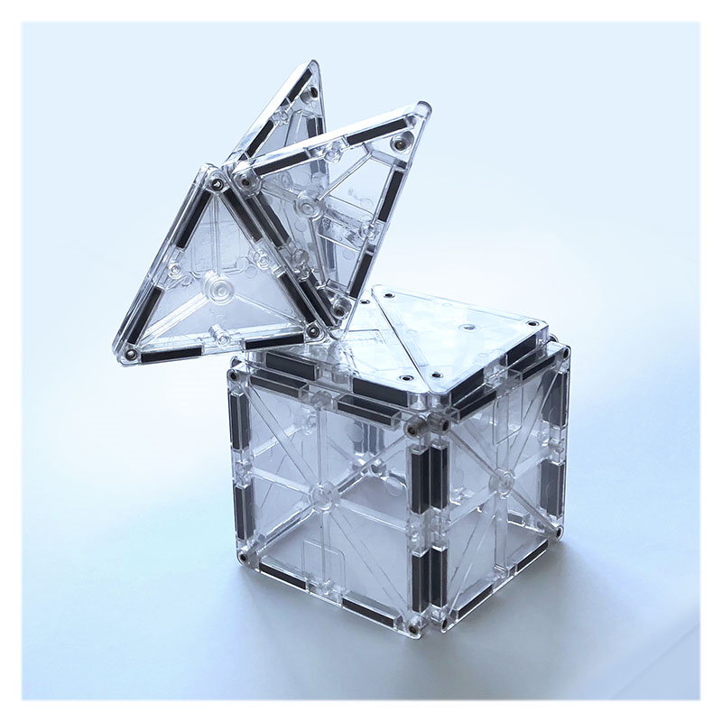 MAGNA-TILES ICE Transparent, set magnetic 16 piese, Magna-Tiles