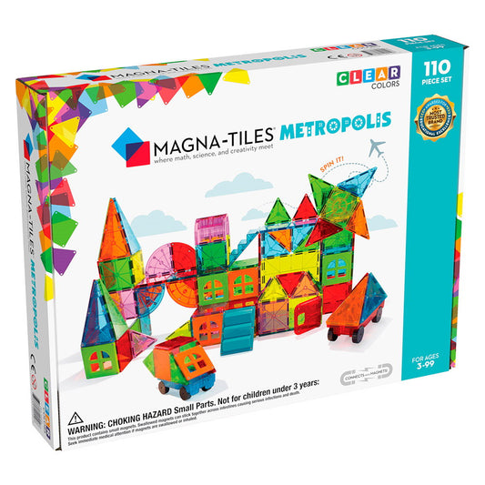 MAGNA-TILES Metropolis, set magnetic 110 piese, Magna-Tiles