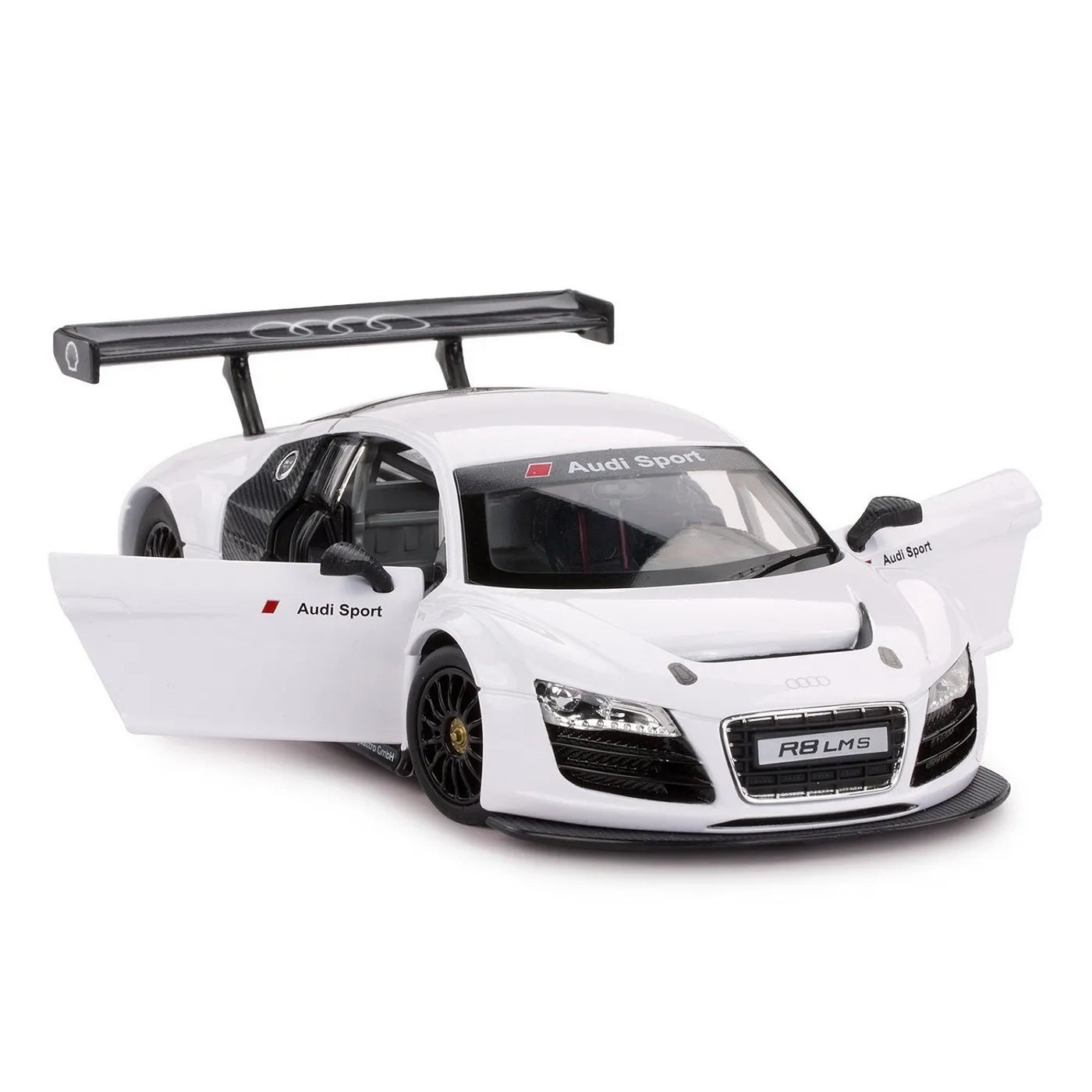 MASINUTA METALICA AUDI R8 ALB SCARA 1 LA 24, RASTAR METAL 1:24