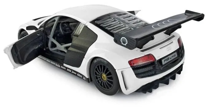 MASINUTA METALICA AUDI R8 ALB SCARA 1 LA 24, RASTAR METAL 1:24