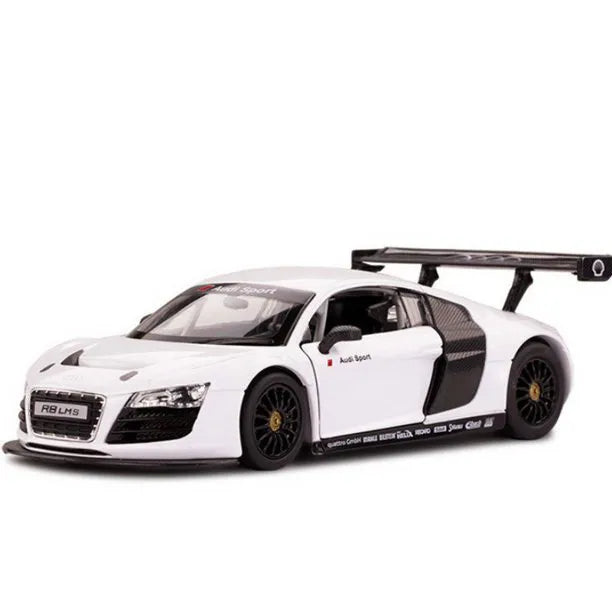 MASINUTA METALICA AUDI R8 ALB SCARA 1 LA 24, RASTAR METAL 1:24