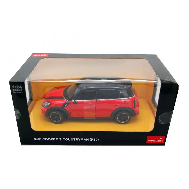MASINUTA METALICA MINICOOPER ROSU SCARA 1 LA 24, RASTAR METAL 1:24