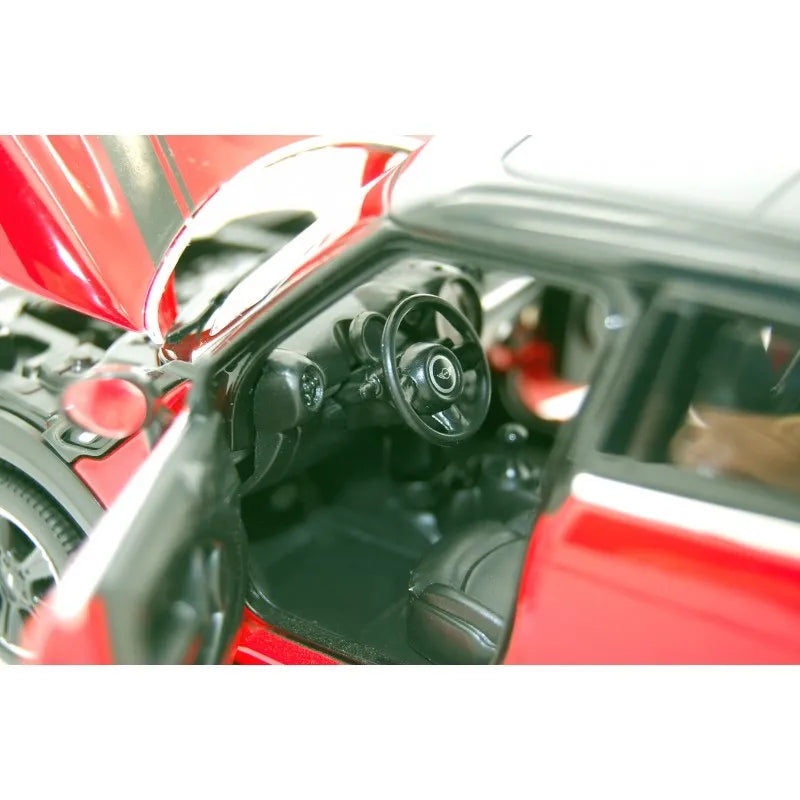 MASINUTA METALICA MINICOOPER ROSU SCARA 1 LA 24, RASTAR METAL 1:24