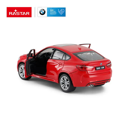 MASINUTA METALICA BMW X6M ROSU SCARA 1 LA 24, RASTAR METAL 1:24