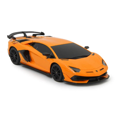 MASINA CU TELECOMANDA LAMBORGHINI AVENTADOR SVJ PORTOCALIU CU SCARA 1 LA 24, RASTAR 1:24