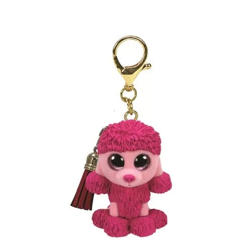 PLUS BRELOC TY 8.5CM MINI BOOS PATSY POODLE ROZ, BRELOC 8.5CM