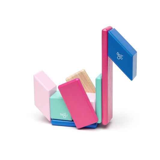 Tegu Blossom, set 14 piese din lemn magnetic, Tegu