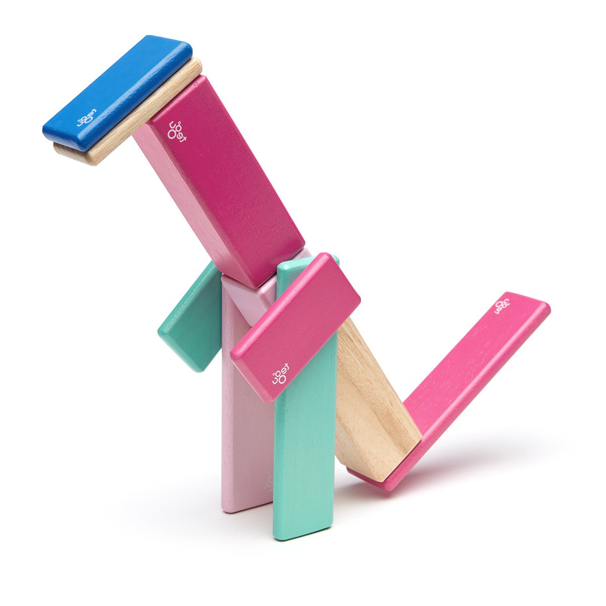 Tegu Blossom, set 14 piese din lemn magnetic, Tegu