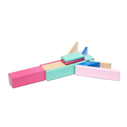 Tegu Blossom, set 14 piese din lemn magnetic, Tegu