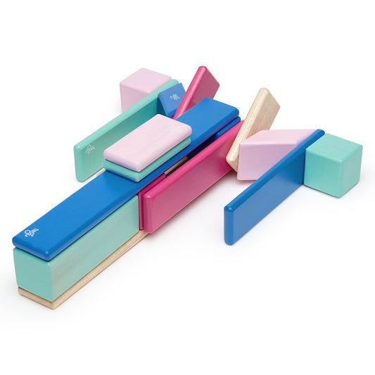 Tegu Blossom, set 24 piese din lemn magnetic, Tegu