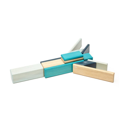 Tegu Blues, set 14 piese din lemn magnetic, Tegu