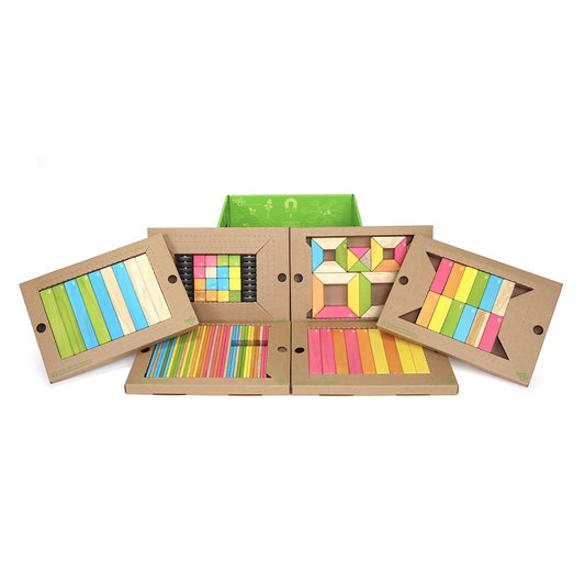 Tegu Classroom, set 130 piese din lemn magnetic, Tegu
