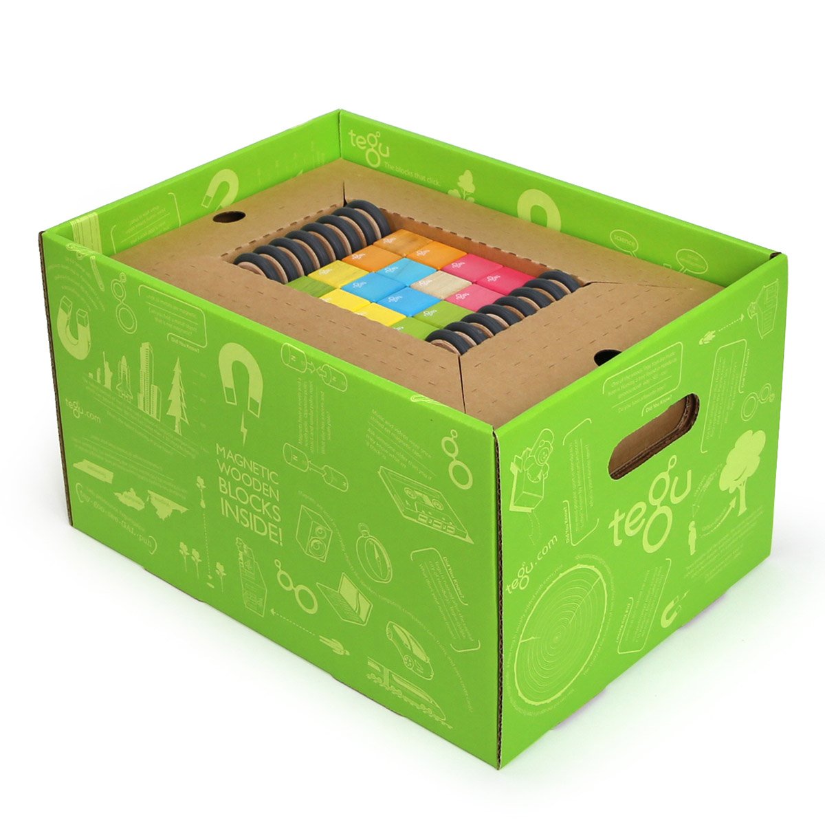 Tegu Classroom, set 130 piese din lemn magnetic, Tegu