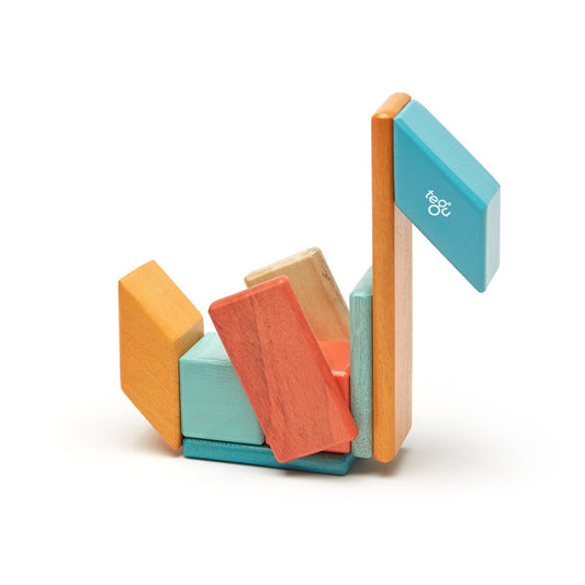 Tegu Sunset, set 14 piese din lemn magnetic, Tegu