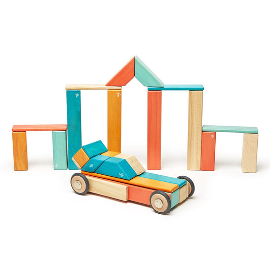 Tegu Sunset, set 42 piese din lemn magnetic, Tegu