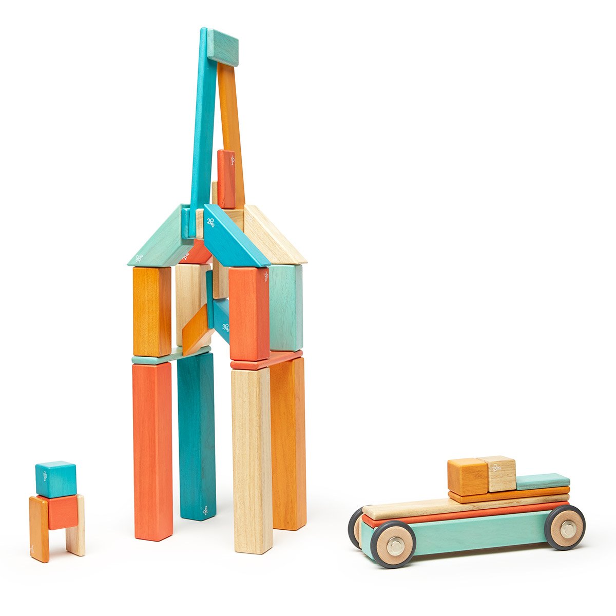 Tegu Sunset, set 42 piese din lemn magnetic, Tegu