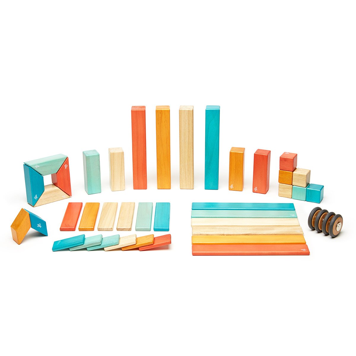 Tegu Sunset, set 42 piese din lemn magnetic, Tegu