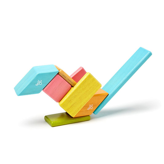Tegu Tints, set 14 piese din lemn magnetic, Tegu