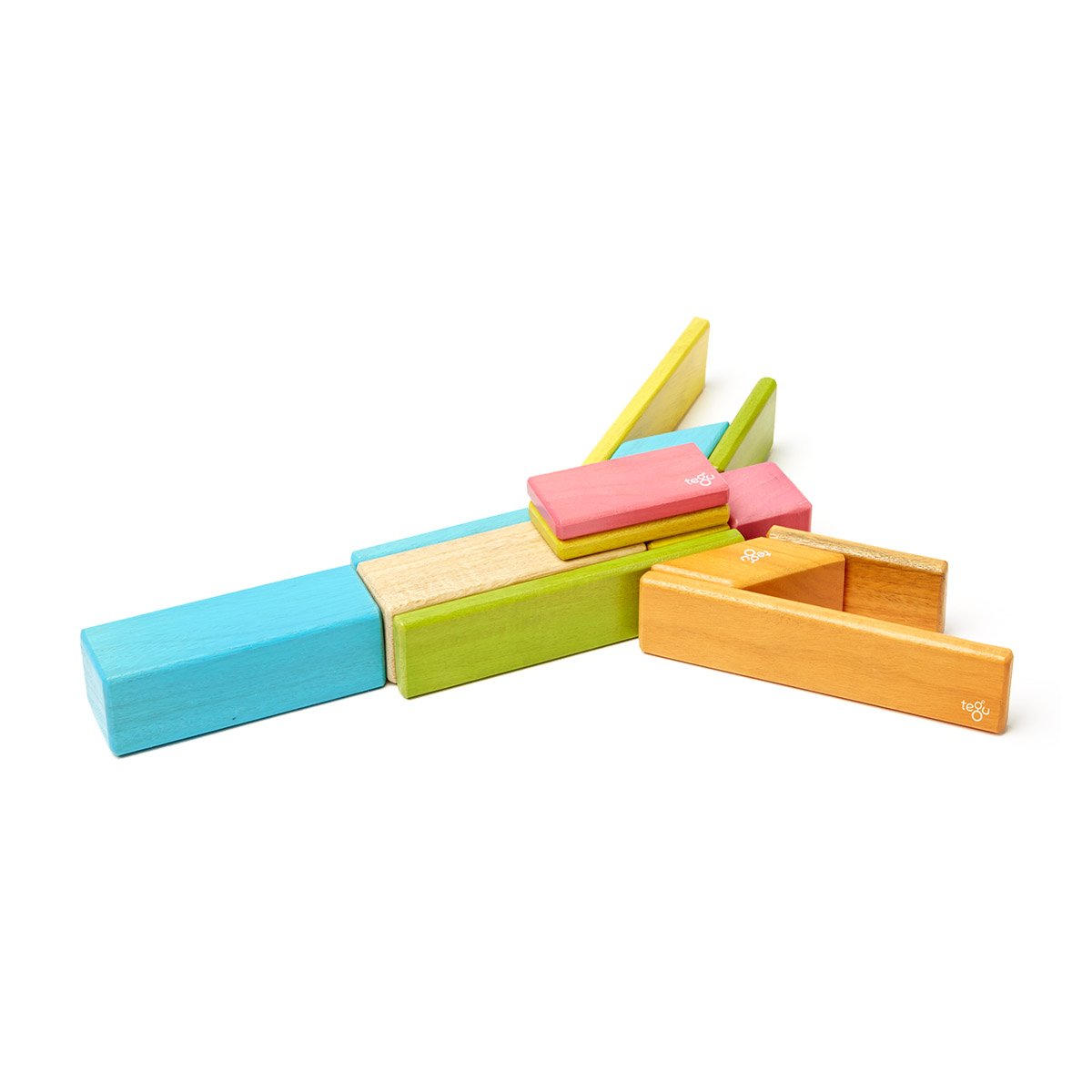 Tegu Tints, set 14 piese din lemn magnetic, Tegu