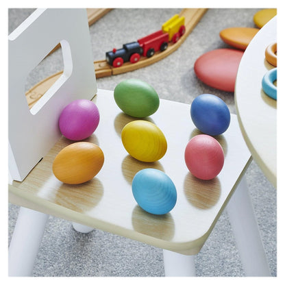Oua colorate din lemn, set 7 buc., Tickit